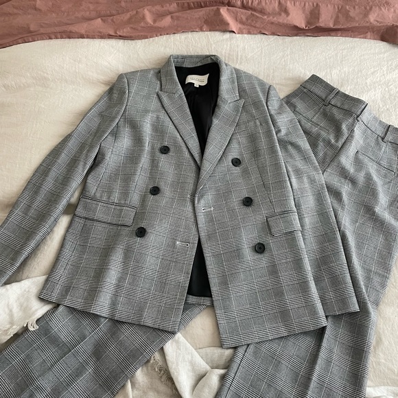 Equipment /Tabitha Simmons grey plaid tailored blazer - Picture 9 of 13